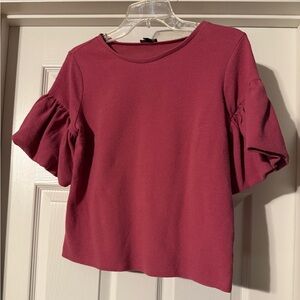 Express Ruffle Sleeve Pink / Rose Top